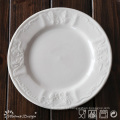 16PCS em relevo Ceramic Porcelain Dinner Set